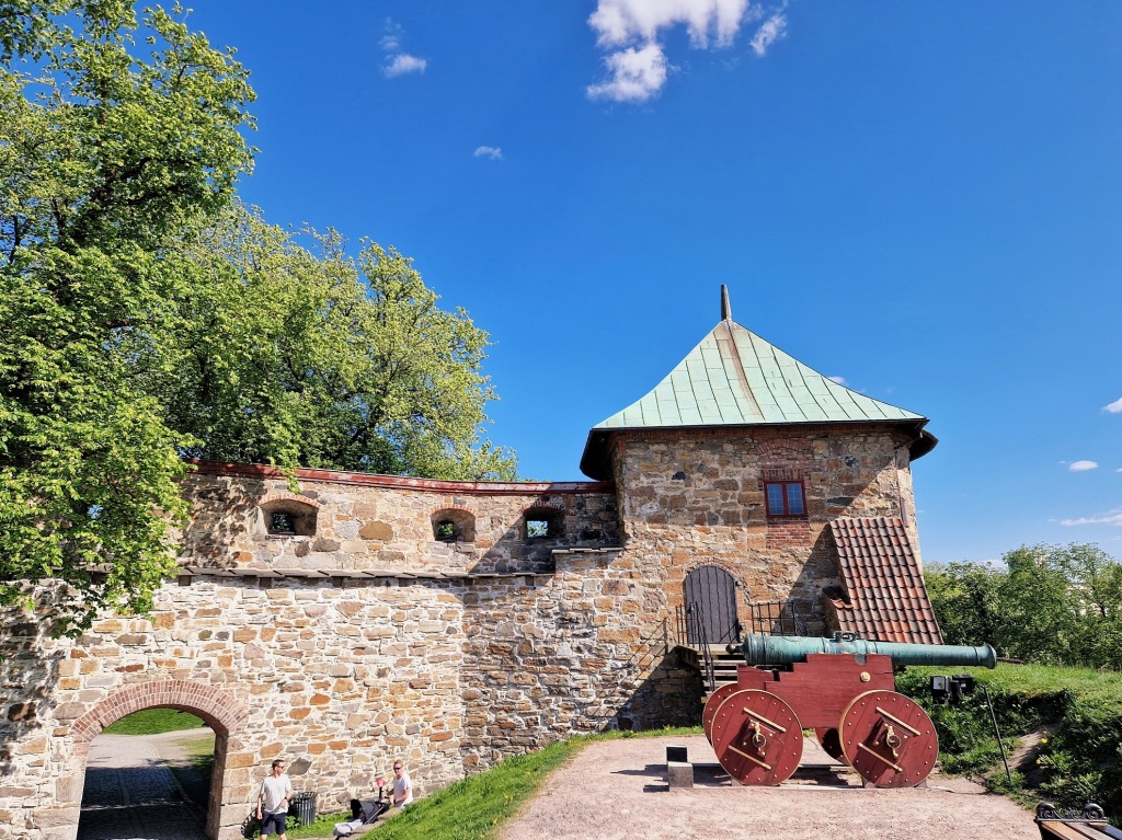 The Medieval walls of the Akershus fortress in Oslo